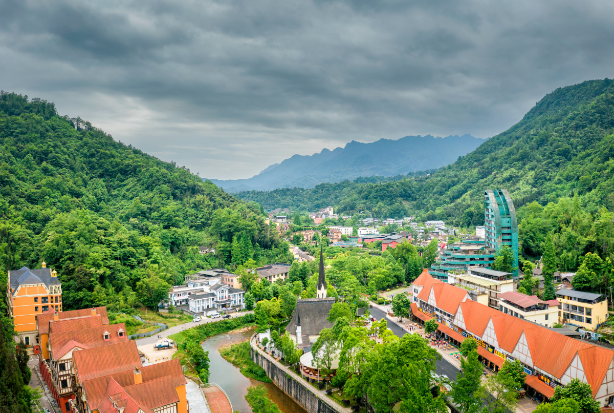 成都西岭雪山-花水湾旅游度假区景点图片